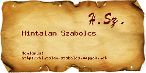 Hintalan Szabolcs névjegykártya